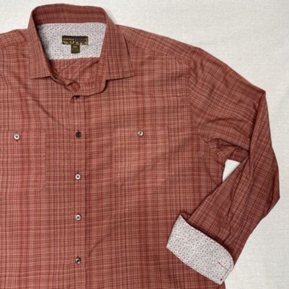 Pronto Uomo Shirts Pronto Uomo Mens Button Up Long Sleeve Dress